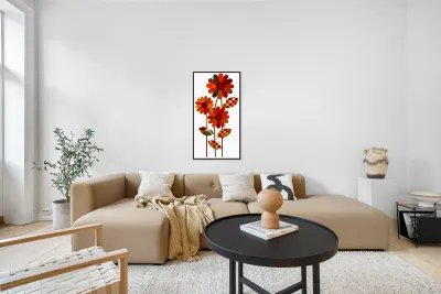 Plaid Botanica 3 - Contemporary Floral Art Prints Reproduction