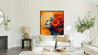 Cempasuchil Eterna - Eternal Marigold - Marigold Floral Art Prints Reproduction