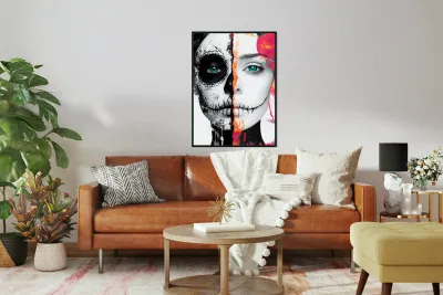 Mitad Del Mas Alla - Half Of The Beyond - Surreal Skull Art Prints Reproduction