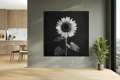 Sunflower Selfie 6 - Sunflower Portrait Art Prints Reproduction