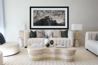 Edinburgh Castle in Monochrome Reproduction