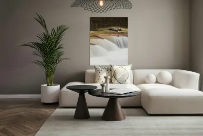 Valley Falls State Park Waterfall in West Virginia Reproduction