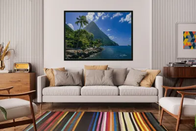 Petit Piton from Sugar Beach Saint Lucia Reproduction