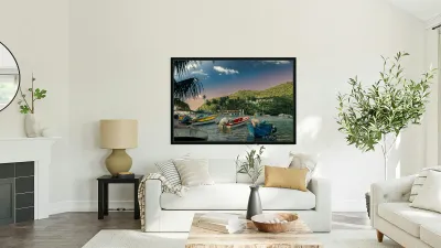 Marigot Public Beach Saint Lucia Reproduction