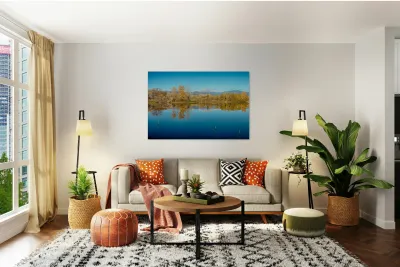 Autumn Colorado Twin Peaks Golden Ponds Reflections Reproduction