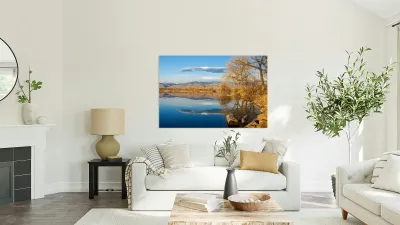 Colorado Rocky Mountain Lake Reflection View Reproduction