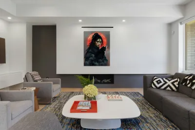 Ronin Woman and Her Cat By ISHISH Reproduction