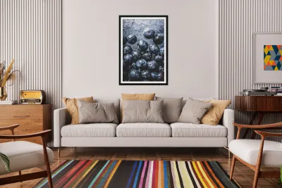 Deepest blacks are blue Reproduction