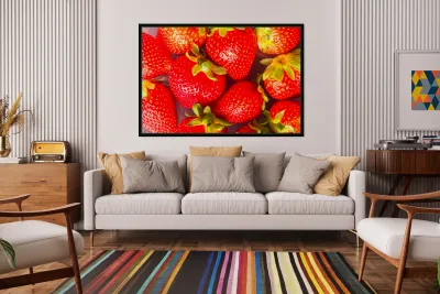 Vibrant fresh strawberries Reproduction