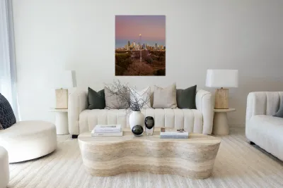 Cityscape of downtown Austin from the west in Zilker park 2025 Reproduction