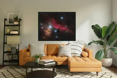 Horsehead & Flame Nebulae - IC 434 - NGC 2024  Reproduction