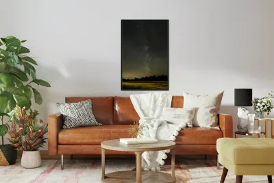 Milky Way Over Grey Road 18 Reproduction