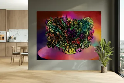 Wildflower Bouquet FINAL signed  2 Reproduction