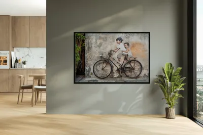 Little Children on a Bicycle Reproduction