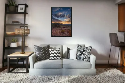 Radiance Unfurled Over Rocky Plains Reproduction