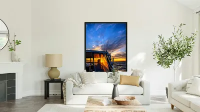 Golden Horizons: A Birthday Boat Ride with Wet Net Charters Reproduction