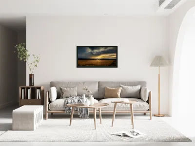 Farmland Sunset Reproduction