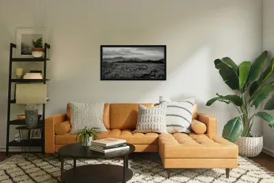 Waves of Solitude Across the Arid Horizon Reproduction