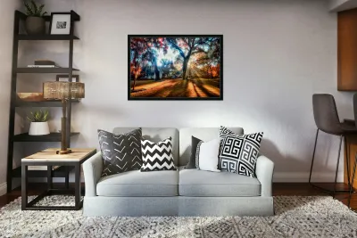 Spiritual Splendor: A Churchyard Sunset on Saint Simons Island Reproduction