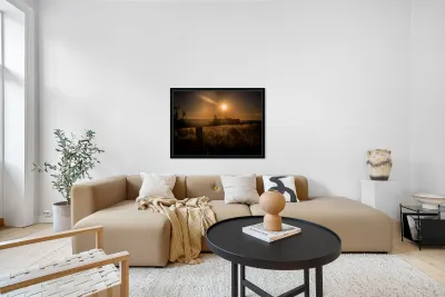 Silhouette in Sunlit Harmony Reproduction