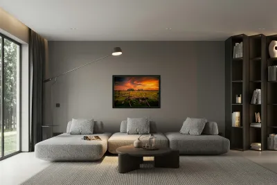 Fields of Fire: Sunset on the Codori Barn in Gettysburg Reproduction