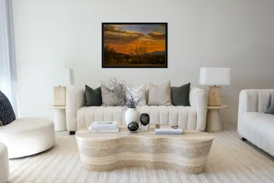 Burning Sky Over Silent Shadows Reproduction