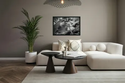 Sculpted Arch Amidst Dynamic Clouds Reproduction