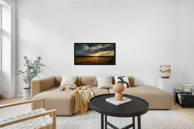 Farmland Sunset Reproduction