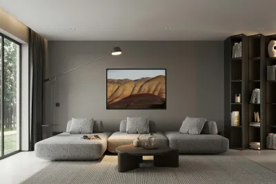 Colorful layers of sediment - John Day Fossil Beds Reproduction