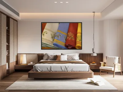 Red and Yellow Textiles - Aix-en-Provence Reproduction