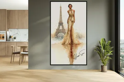 Golden Hour in Gilded Silk Reproduction