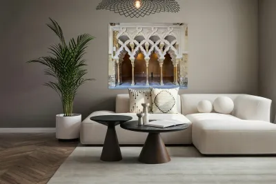 Zaragoza. Saragossa. Aragon. Spain. Aljafería Palace Reproduction