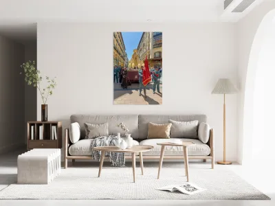 Zaragoza. Saragossa. Aragon. Spain.  Processions of the Easter Holy Week Reproduction