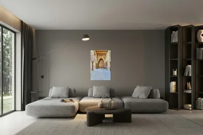 Zaragoza. Saragossa. Aragon. Spain. Aljafería Palace Reproduction