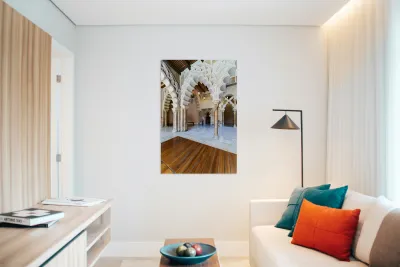 Zaragoza. Saragossa. Aragon. Spain. Aljafería Palace Reproduction