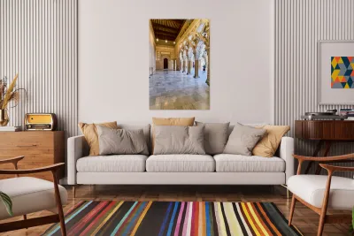 Zaragoza. Saragossa. Aragon. Spain. Aljafería Palace Reproduction