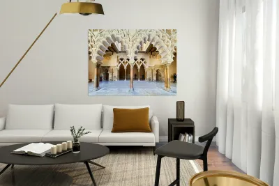 Zaragoza. Saragossa. Aragon. Spain. Aljafería Palace Reproduction