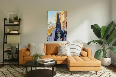 Zaragoza. Saragossa. Aragon. Spain.  Processions of the Easter Holy Week Reproduction