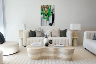 Zaragoza. Saragossa. Aragon. Spain.  Processions of the Easter Holy Week Reproduction