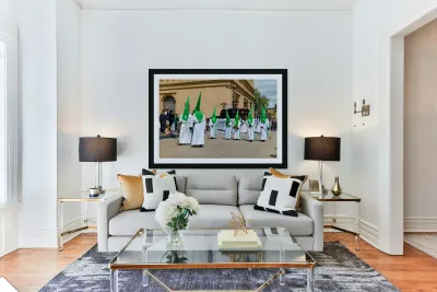 Zaragoza. Saragossa. Aragon. Spain.  Processions of the Easter Holy Week Reproduction