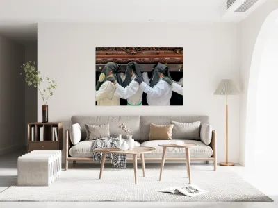 Zaragoza. Saragossa. Aragon. Spain.  Processions of the Easter Holy Week Reproduction