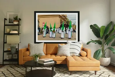 Zaragoza. Saragossa. Aragon. Spain.  Processions of the Easter Holy Week Reproduction