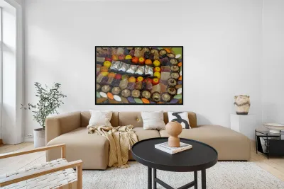 Sweets for sale in a local shop window Reproduction