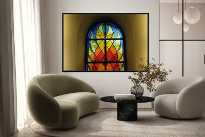 Contemporary stained glass window Eglise Saint Pothin Reproduction