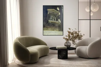 Carved crucifixion scene Eglise Saint Pothin Reproduction