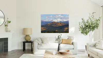 Rocky Mountain High Autumn View Reproduction