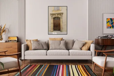 Ornate entry door in Lourmarin Reproduction