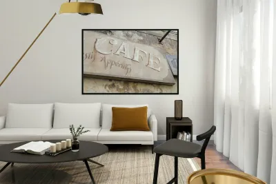 Cafe sign in Lourmarin Reproduction