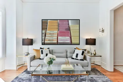 Melon and watermelon soap bars at the Lourmarin market Reproduction