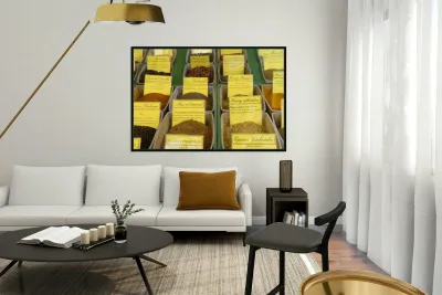 Bulk ingredients at the Lourmarin market Reproduction